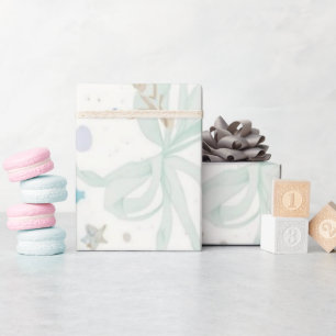 Pastel Confetti Baby Shower Patroon Zachte Roze Cadeaupapier