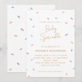PASTEL CONFETTI BABY SPRINKLE MODERN MINIMAL | KAART (Voorkant / Achterkant)