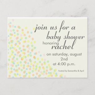 Pastel Confetti Briefpapier Uitnodiging Briefkaart