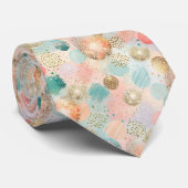 Pastel Confetti Glitter Abstract Patroon Stropdas (Opgerold)