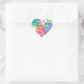 Pastel Confetti Hearts Hart Sticker (Tas)