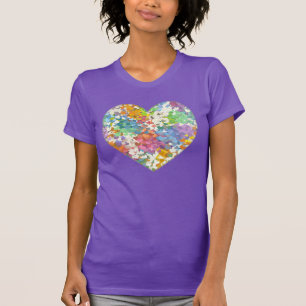 Pastel Confetti Hearts Paars T-Shirt
