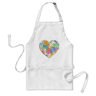 Pastel Confetti Hearts Standaard Schort