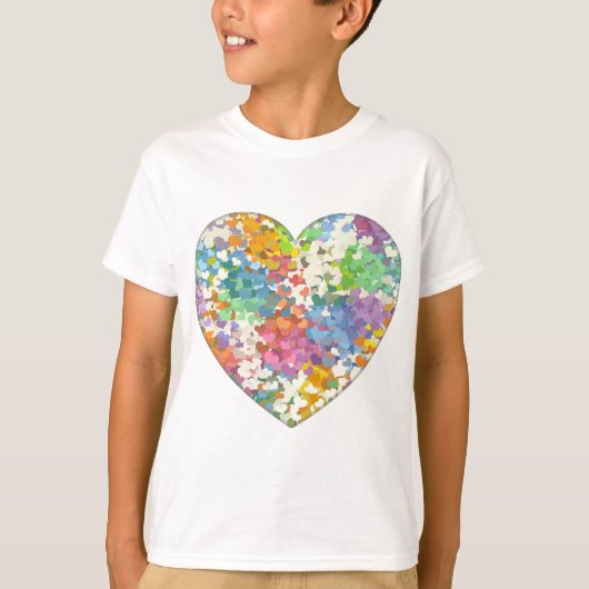 Pastel Confetti Hearts T-shirt (Voorkant)