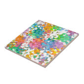 Pastel Confetti Hearts Tegeltje (Zijkant)