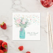 Pastel Confetti Mason Jar Wedding Servet (Insitu)