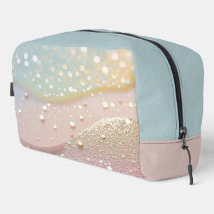 Pastel Confetti Patroon in roze, goud en blauw Toilettasje