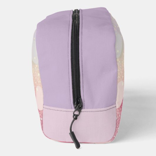 Pastel Confetti Patroon in Roze, Paarse en Blauw Toilettasje (Rechts)