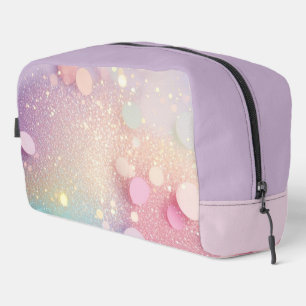 Pastel Confetti Patroon in Roze, Paarse en Blauw Toilettasje