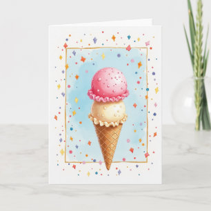 Pastel Confetti Verjaardagskaart Kaart