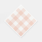 Pastel Coral Gingham Pset Servet (Hoek)