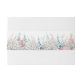 Pastel Coral Reef Beach-bruiloft Uitnodigingen Wikkel (Achterkant Voorbeeld)