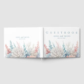 Pastel Coral Reef-Beach Mariage Livre d'invités (Complet)