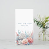 Pastel Coral Reefs- Programme de Mariage Plage- (Debout devant)