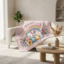 Pastel Cottagecore Boerderij Regenboog Konijn Bloe