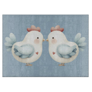 Pastel Cottagecore Kip Snijplank