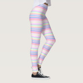 Pastel couleur douce créative rayures Leggings (Droite)