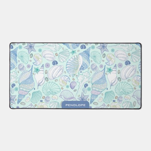 Pastel couleurs coquillages motif monogramme perso (Recto)