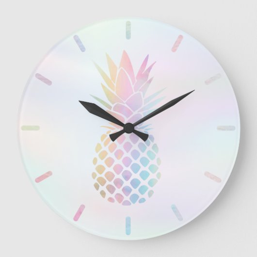pastel covu pineapple design grote klok (Voorkant)