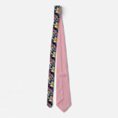 Pastel & Cream Lily Floral Pattern Stropdas (Achterkant)