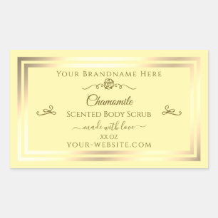 Pastel Cream Produit Étiquette Gold Frame Vintage