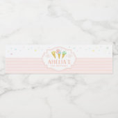 Pastel Crème de glace Anniversaire Étiquette boute (Étiquettes simples)