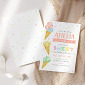 Pastel Crème de glace Anniversaire Invitation