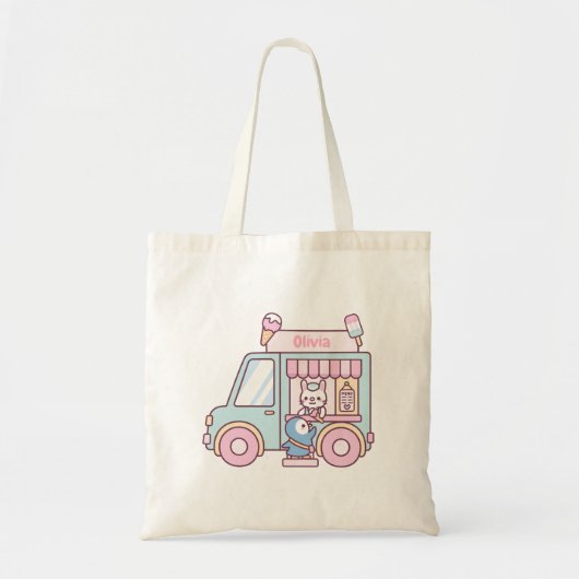 Pastel Crème De Glace Camion Bunny Et sac fourre-t (Devant)