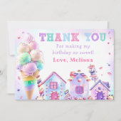 Pastel Crème de glace Carte de remerciements d'ann (Devant)