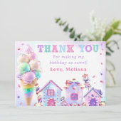 Pastel Crème de glace Carte de remerciements d'ann (Debout devant)