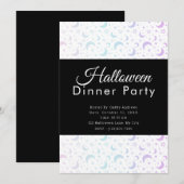 Pastel Crescent Moons Sterren Halloween Diner Part Kaart (Voorkant / Achterkant)