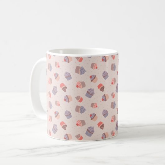 Pastel Cupcake Confetti Coffee Mug (Devant gauche)