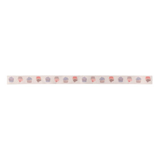 Pastel Cupcake Confetti Pattern Ribbon Lint