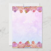 Pastel Cupcake Douche Uitnodiging (Achterkant)