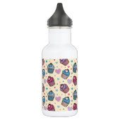 Pastel Cupcake Heart Patroon Waterfles (Links)