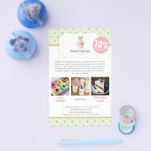 Pastel Cupcake Sweet Treats Bakkerij Korting Flyer (Enkel)
