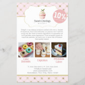 Pastel Cupcake Sweet Treats Bakkerij Korting Flyer (Voorkant)