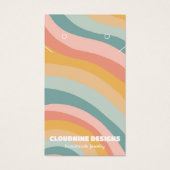 Pastel Curve Oorbel Ketting Sieraden Display Kaart (Voorkant)