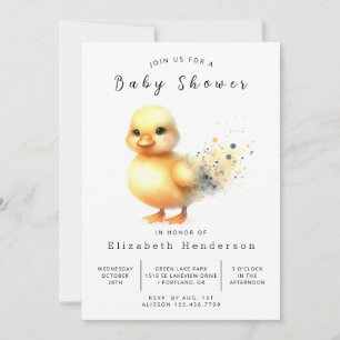 pastel custom duck Baby shower Kaart