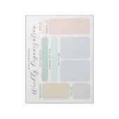 Pastel Custom Weekly te doen Organisatie Notitieblok (Gedraaid)