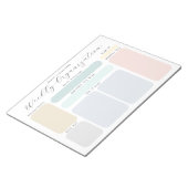 Pastel Custom Weekly te doen Organisatie Notitieblok (Schuin)