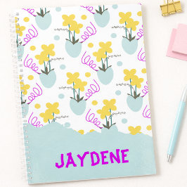 "Pastel Cute Flowers In Vases Planner
