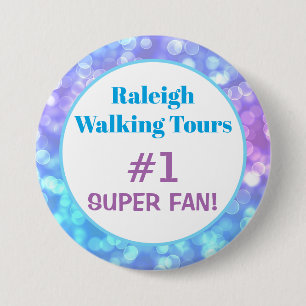 Pastel Cute Girly Super Fan Button