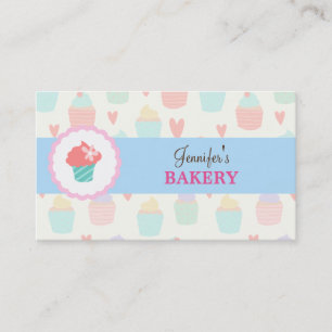 Pastel Cute Kawaii Bakery Business Visitekaartje