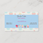 Pastel Cute Kawaii Boulangerie Carte de visite (Dos)