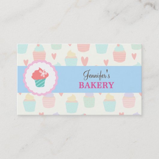 Pastel Cute Kawaii Boulangerie Carte de visite (Devant)