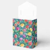 Pastel cute rose garden watercolor pattern bedankdoosjes (Geopend)