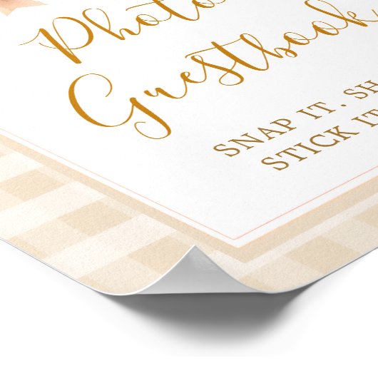 Pastel Cutie Pie En vichy Automne Photo Livre d'or (Coin)