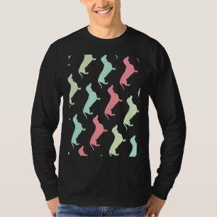 Pastel Dachshund Dog Patroon T-shirt