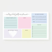 Pastel dagelijkse zelfzorg planner post-it® notes (Voorkant)